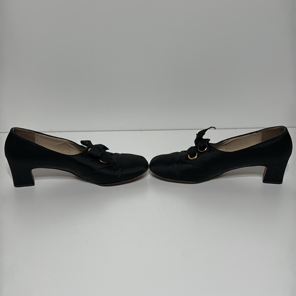 Vintage Rare Del Arte Shoes Satin Ballet Style Heels - Picture 6 of 17